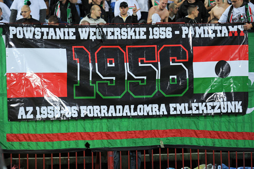 Baner kibiców Legii w Szczecinie Baner kibiców Legii w Szczecinie